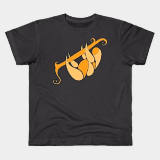 Orange Sloth Kids T-Shirt